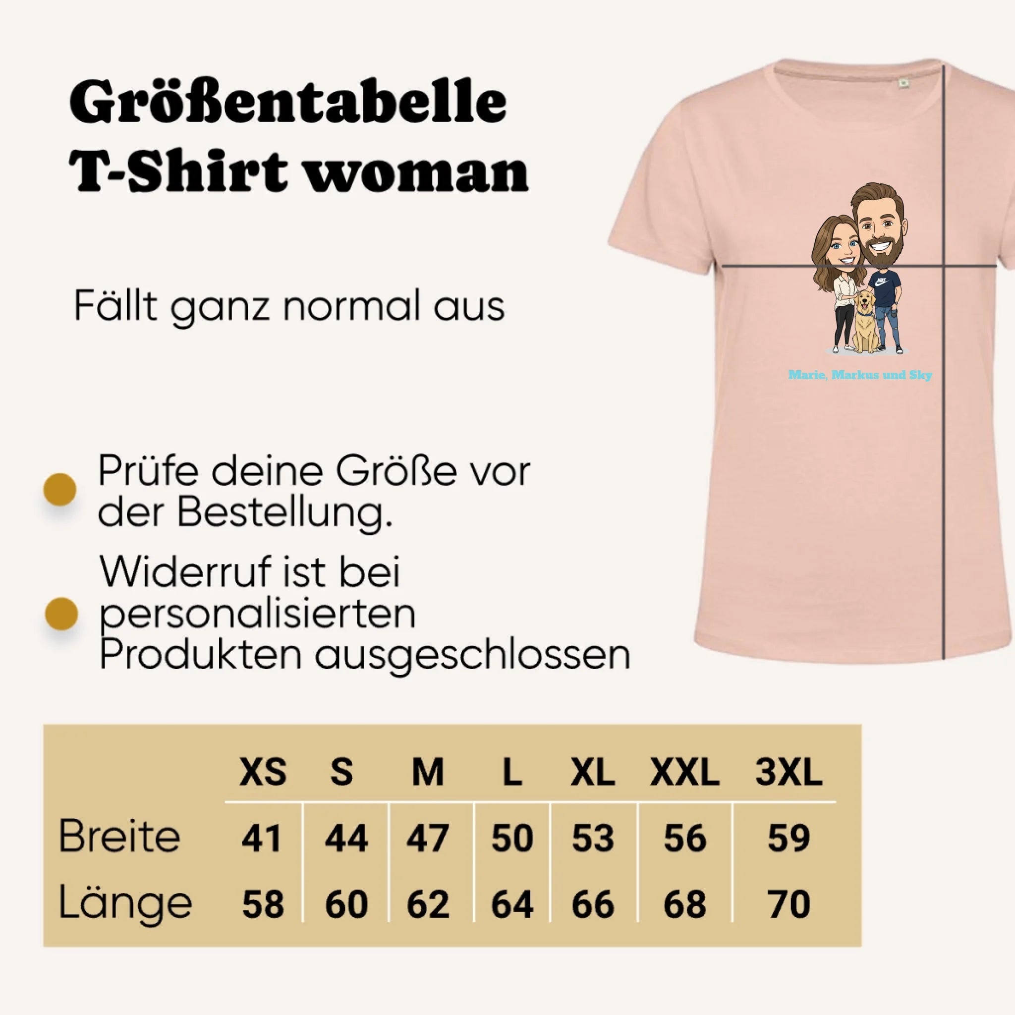 Personalisiertes T-Shirt Damen - weiss
