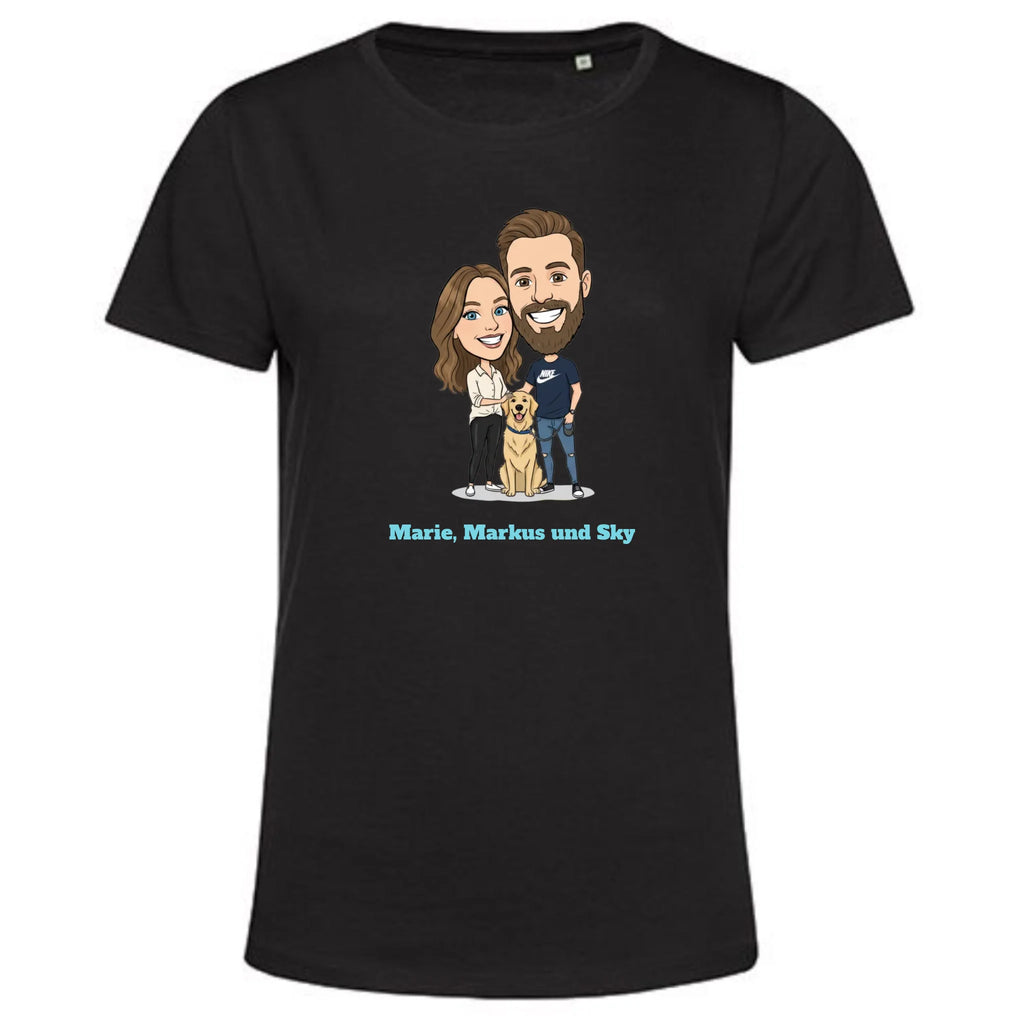 Personalisiertes T-Shirt Damen - schwarz