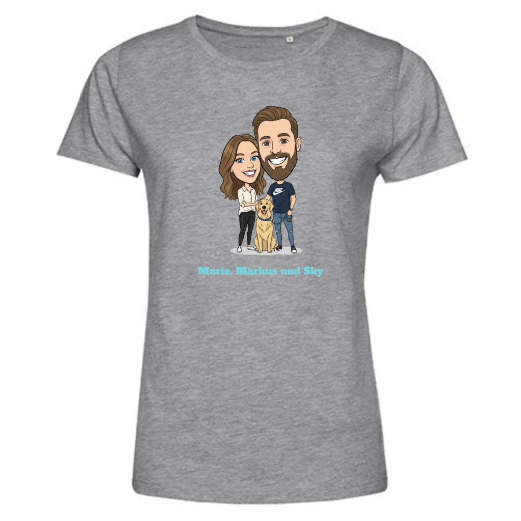 Personalisiertes T-Shirt Damen - grau