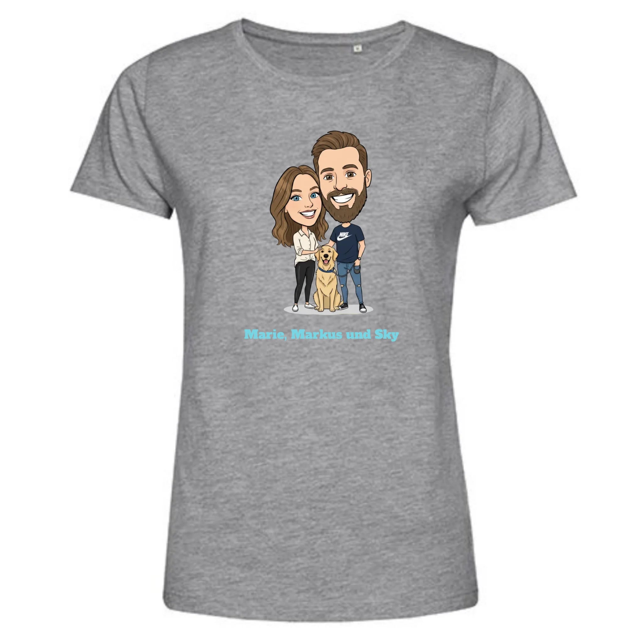 Personalisiertes T-Shirt Damen - grau