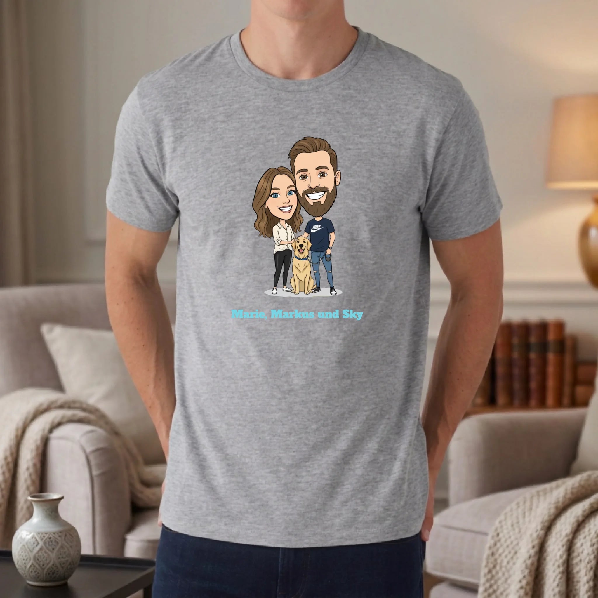 Personalisiertes T-shirt unisex - heather grey