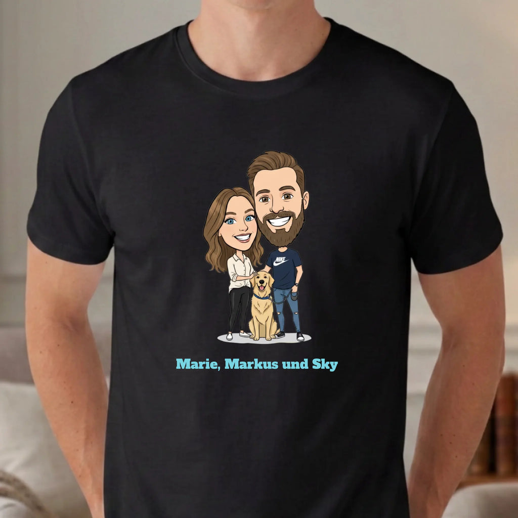 Personalisiertes T-shirt unisex - schwarz