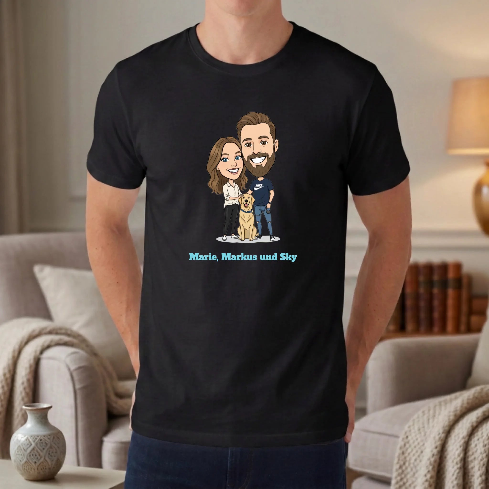 Personalisiertes T-shirt unisex - schwarz
