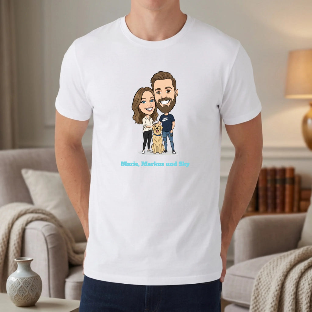 Personalisiertes T-shirt unisex - weiß