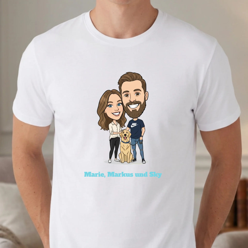 Personalisiertes T-shirt unisex - weiss
