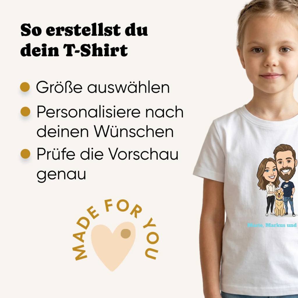Personalisiertes T-Shirt Kids Grössentabelle