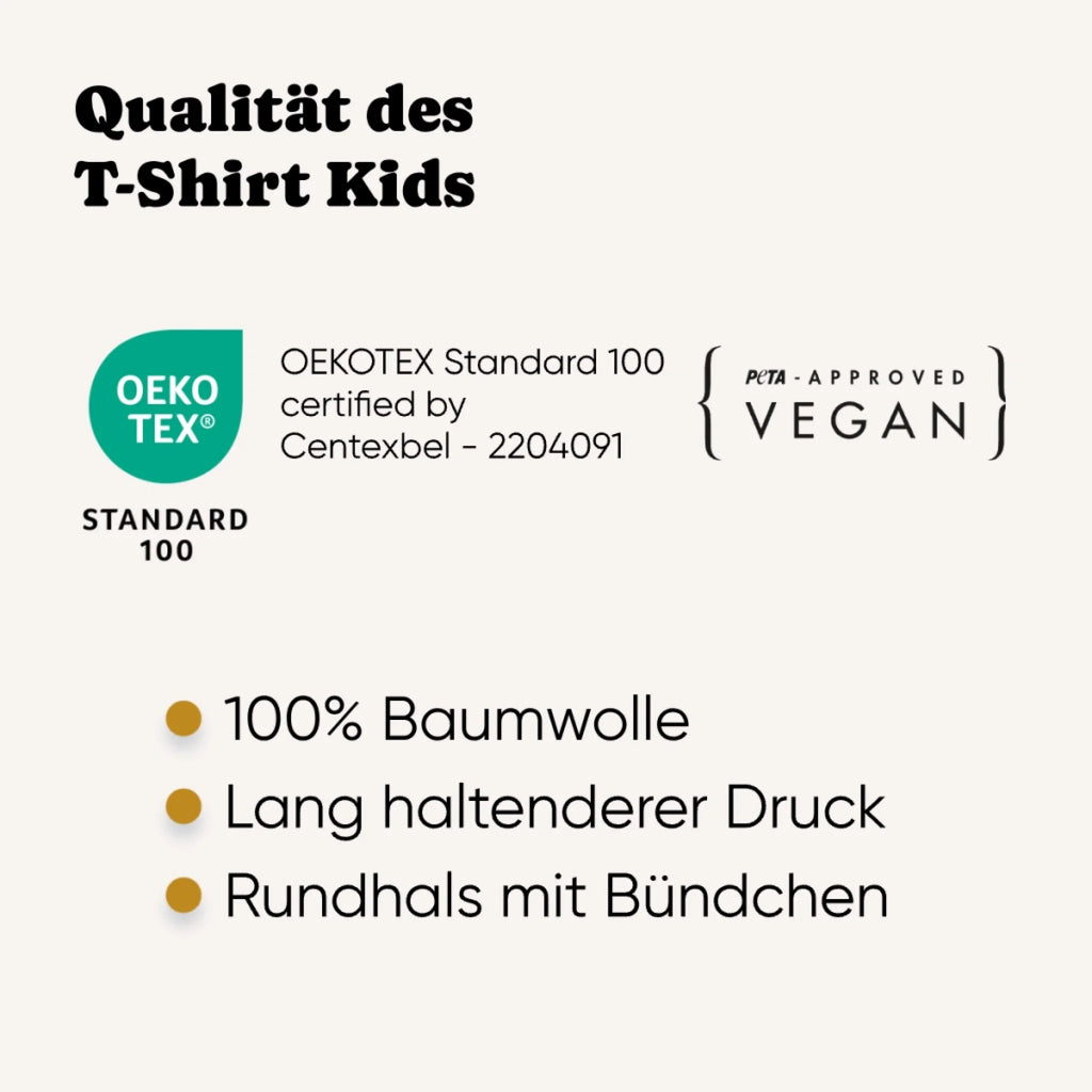Personalisiertes T-Shirt Kids Grössentabelle