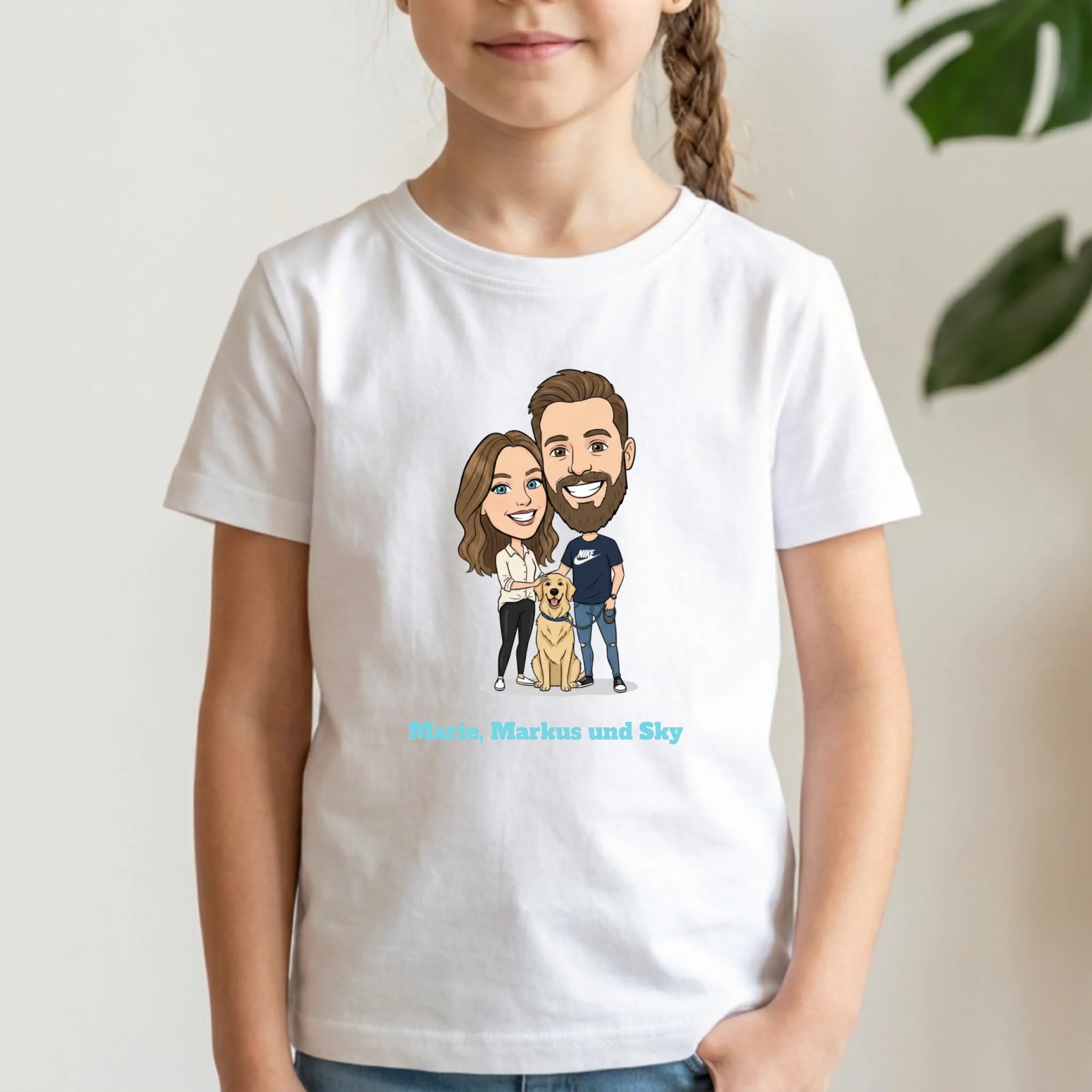 Personalisiertes T-Shirt Kinder - weiß