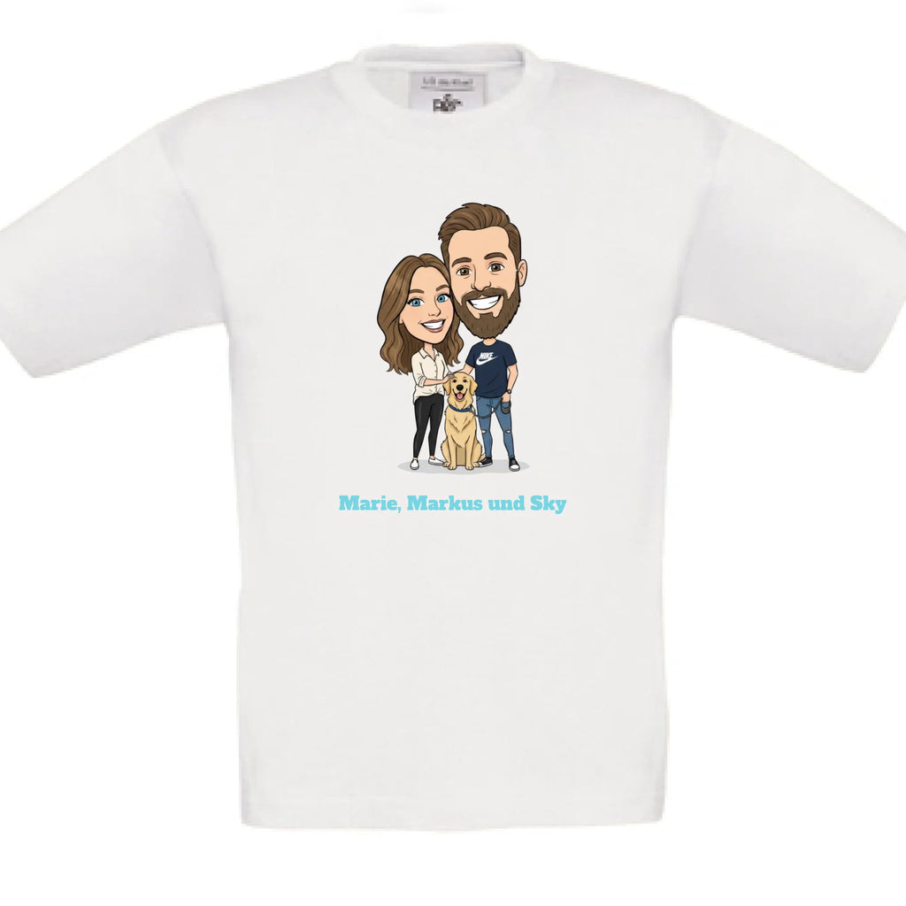 Personalisiertes T-Shirt Kinder - weiß