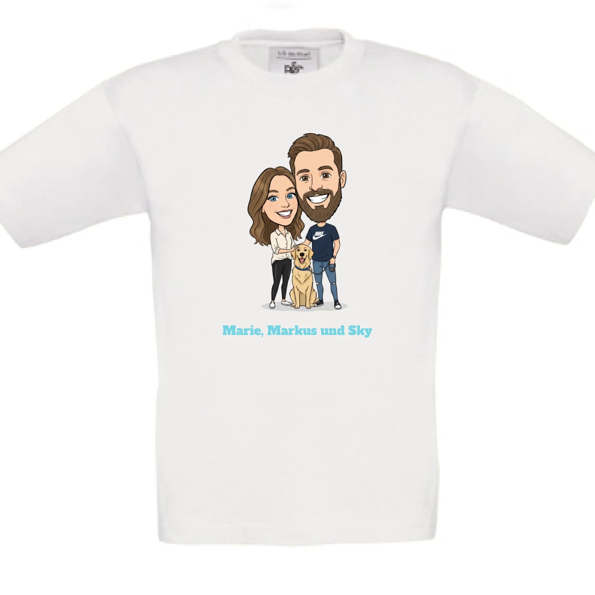 Personalisiertes T-Shirt Kinder - weiß