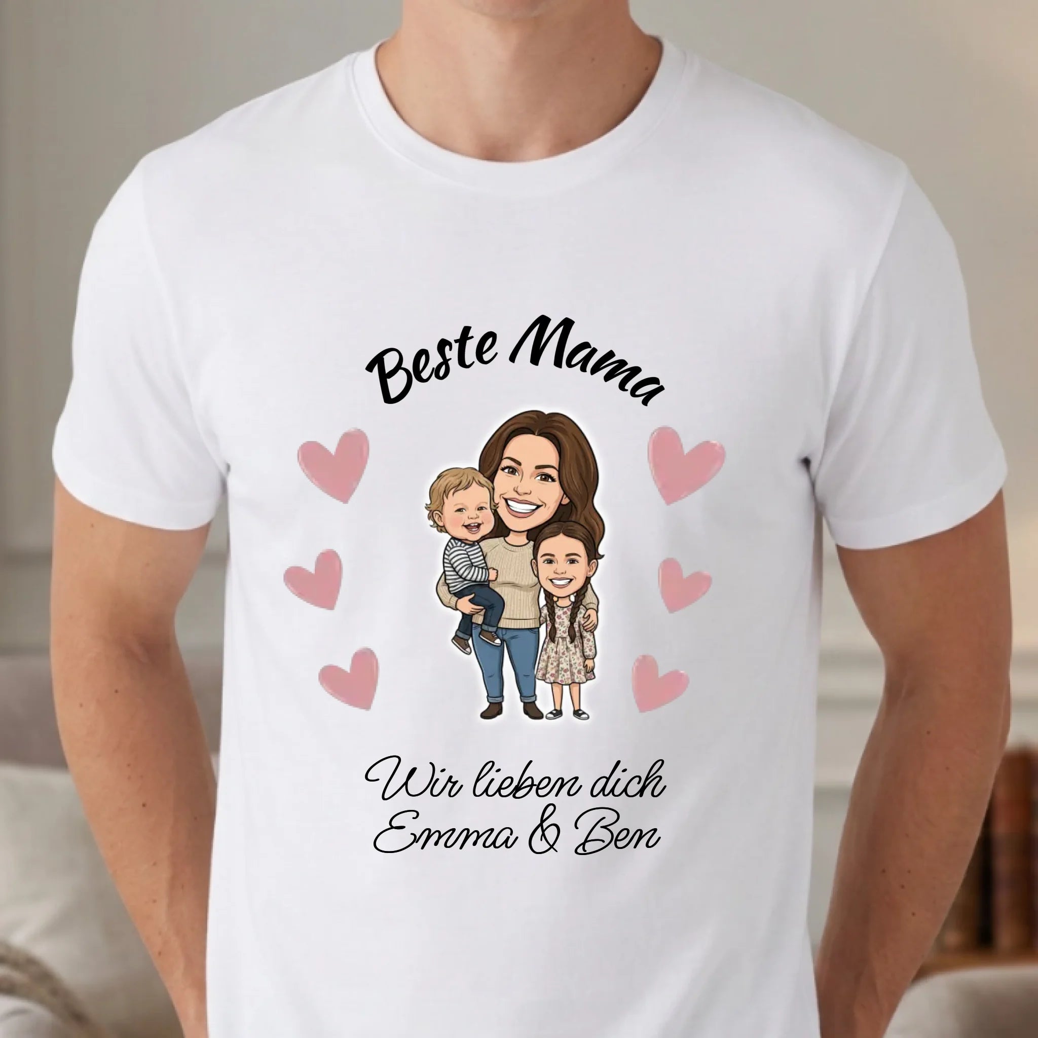 Personalisiertes T-shirt unisex - weiss