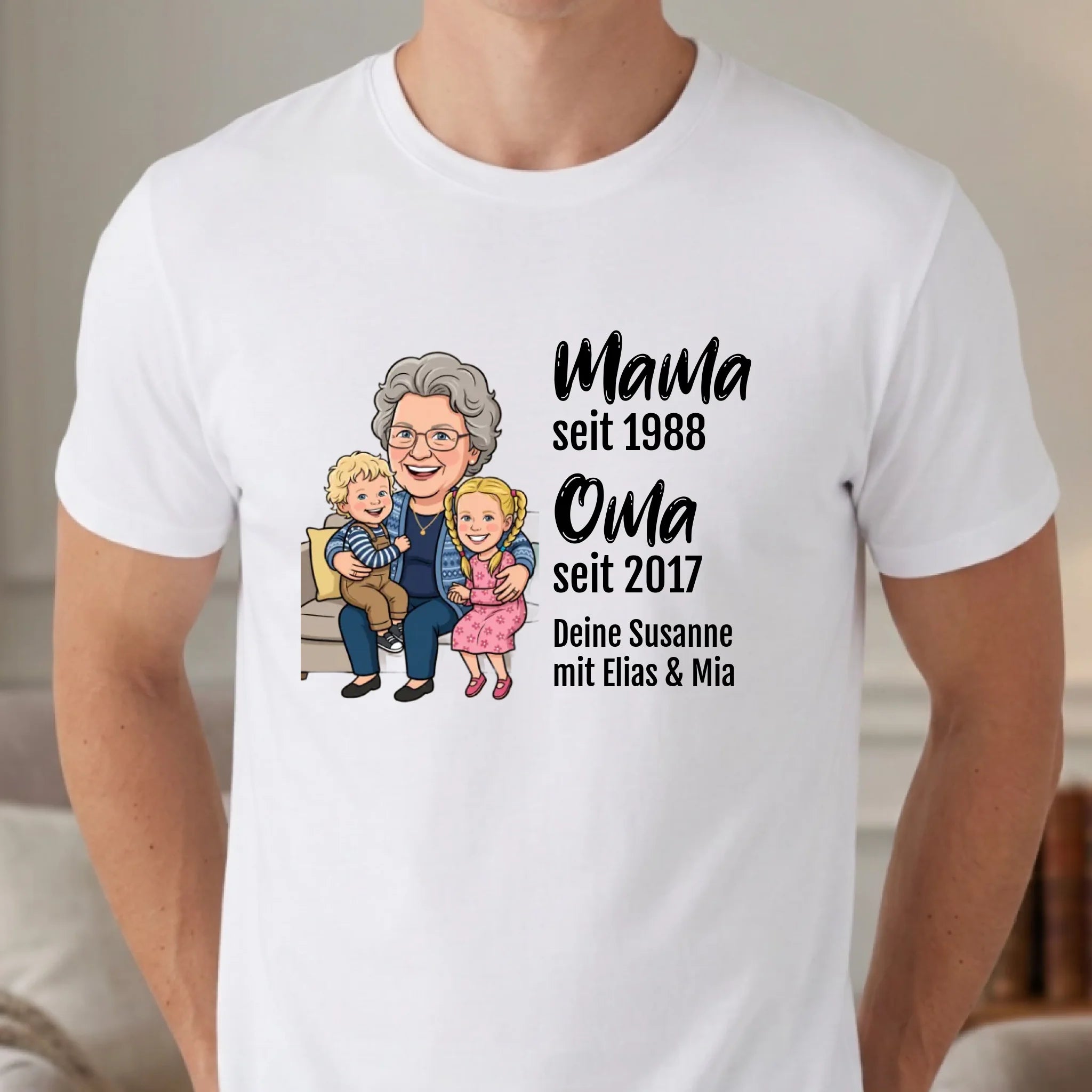 Personalisiertes T-shirt unisex - weiss