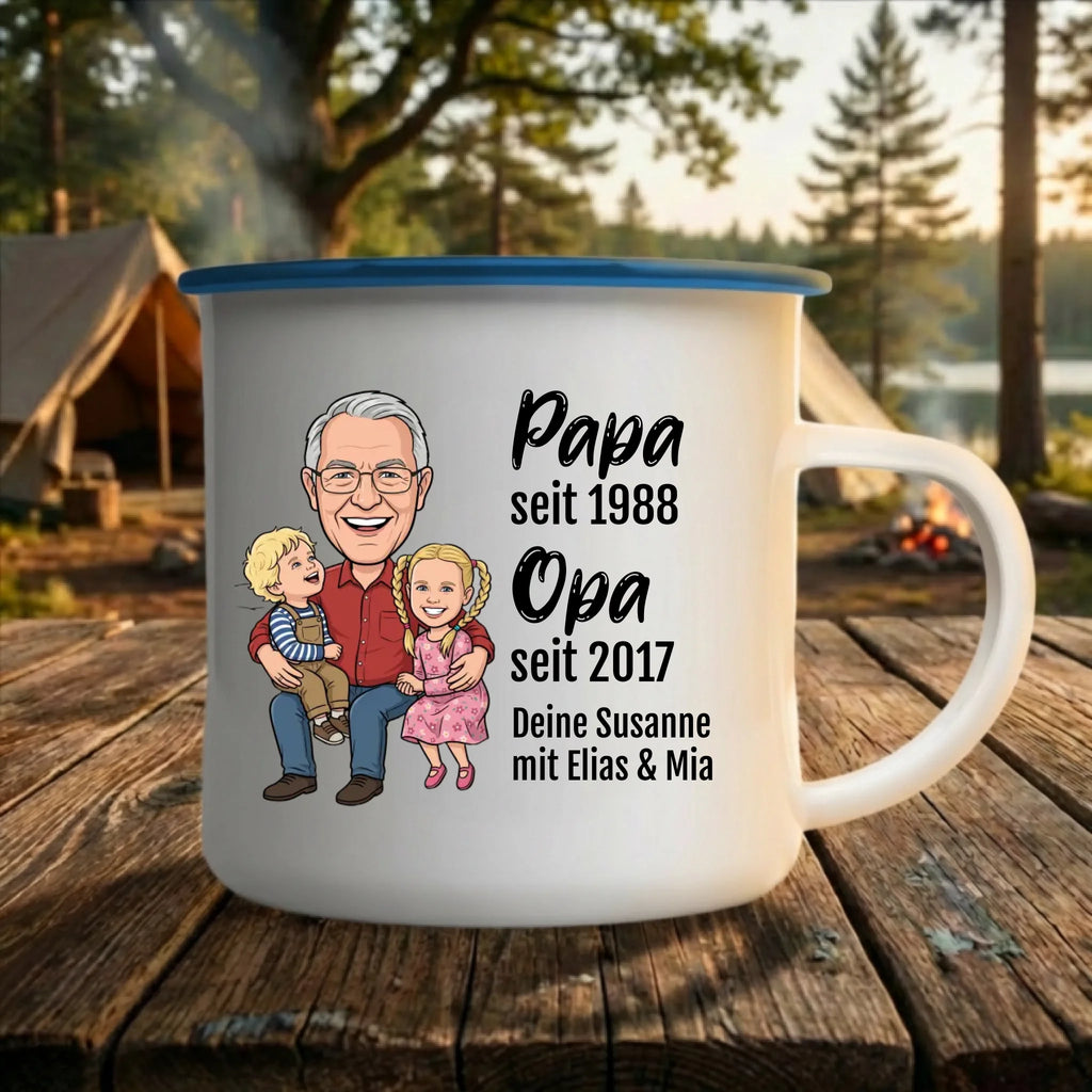 Personalisierte Emaille Tasse