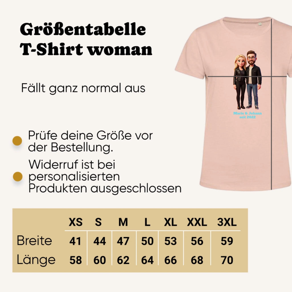 Personalisiertes T-Shirt Damen - weiss