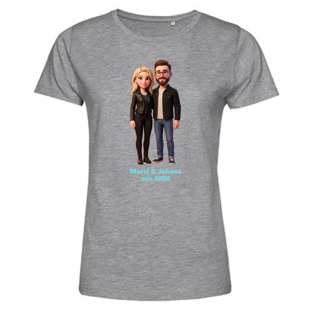 Personalisiertes T-Shirt Damen - grau