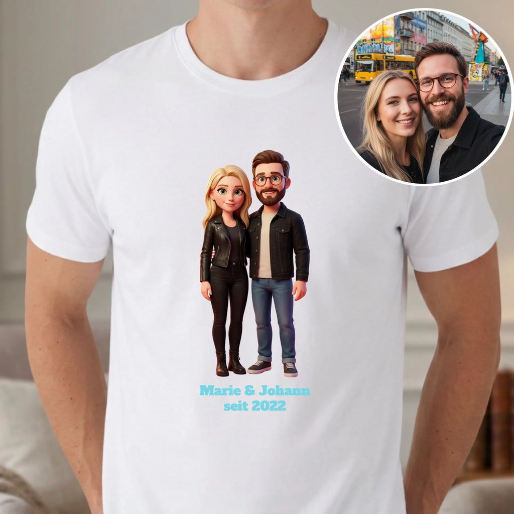 Personalisiertes T-shirt unisex - weiss