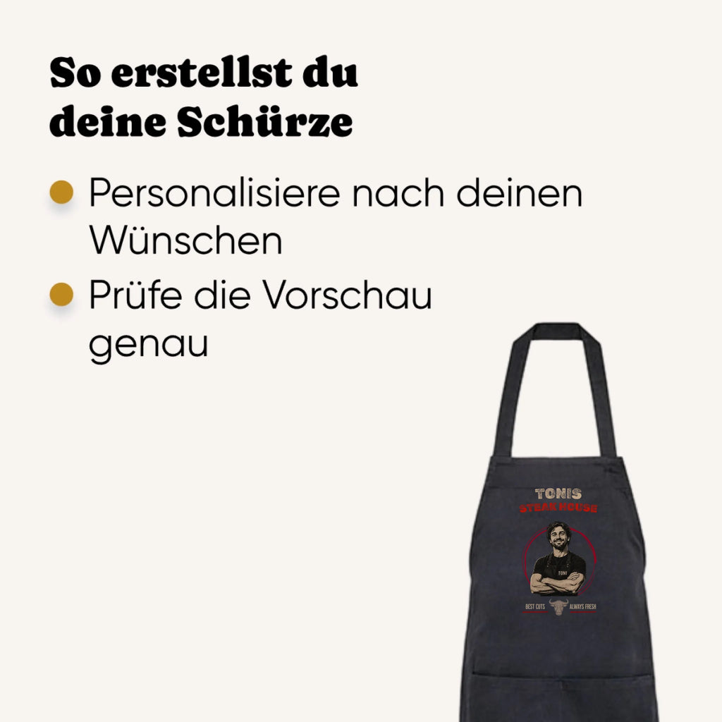 Personalisierte Schürze