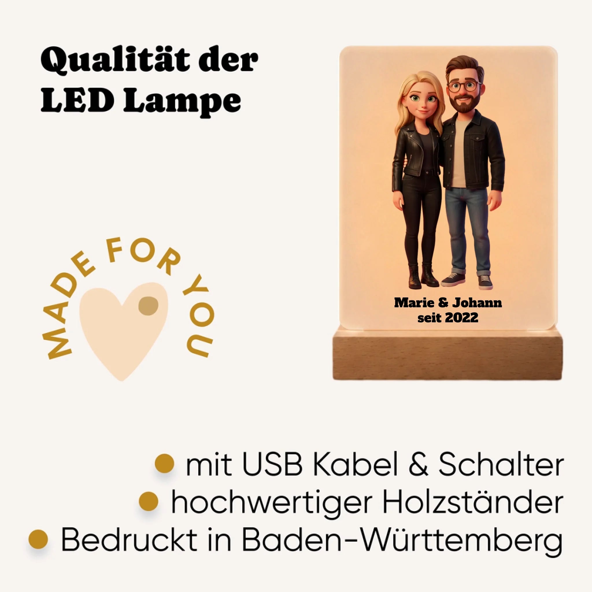 LED Lampe personalisiert