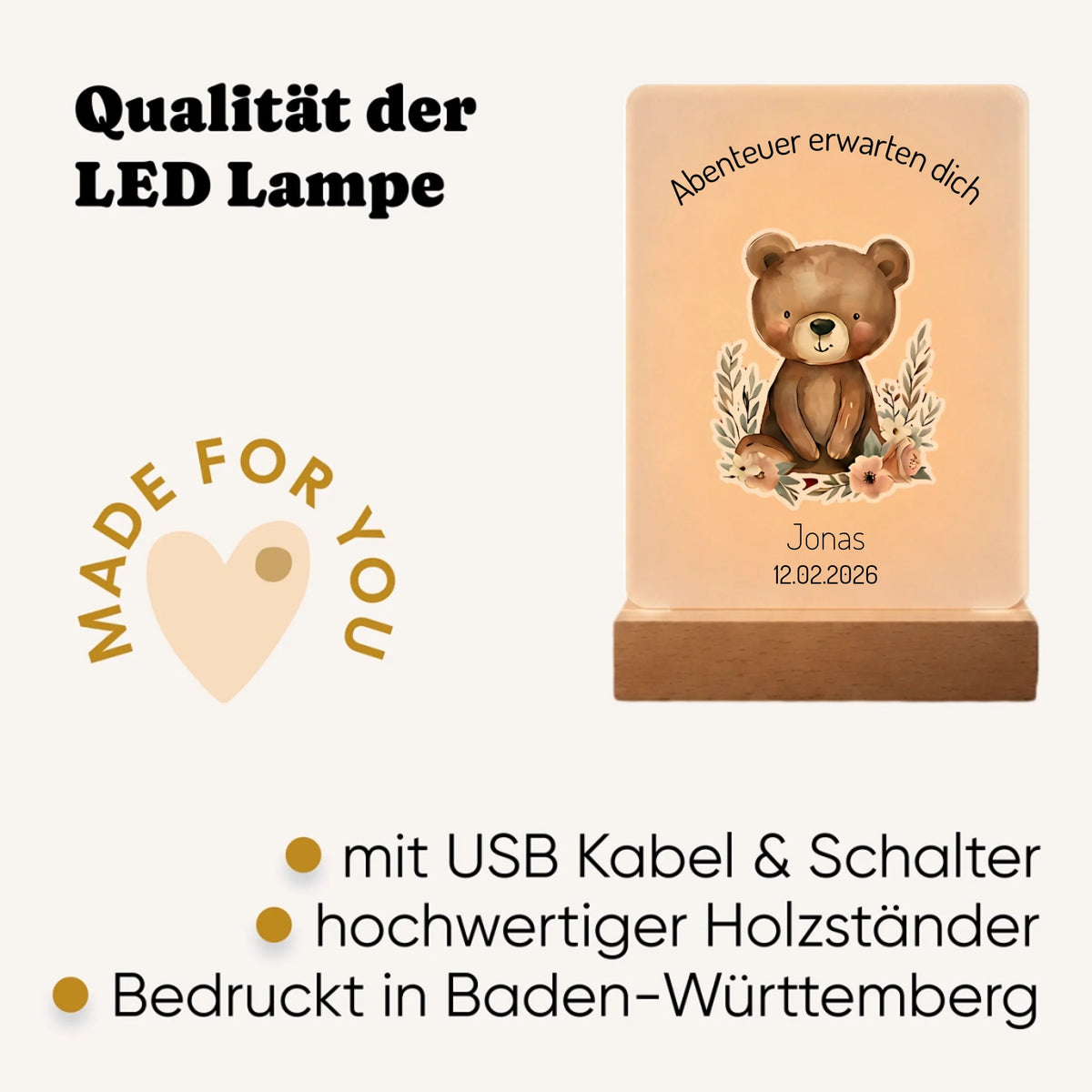 LED Lampe personalisiert