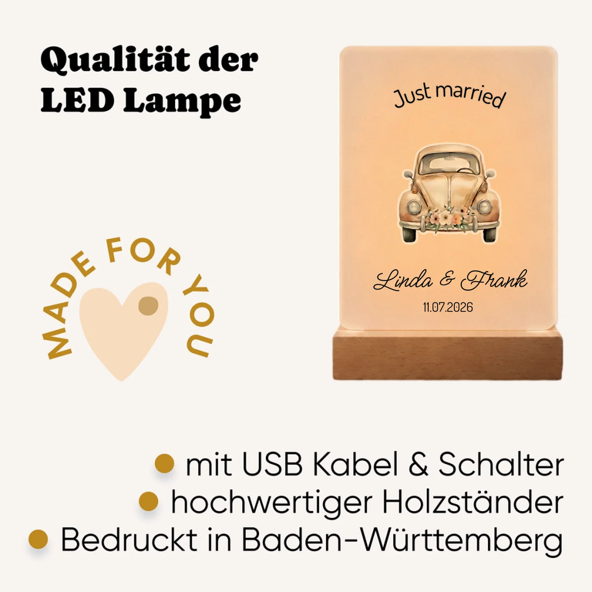LED Lampe personalisiert
