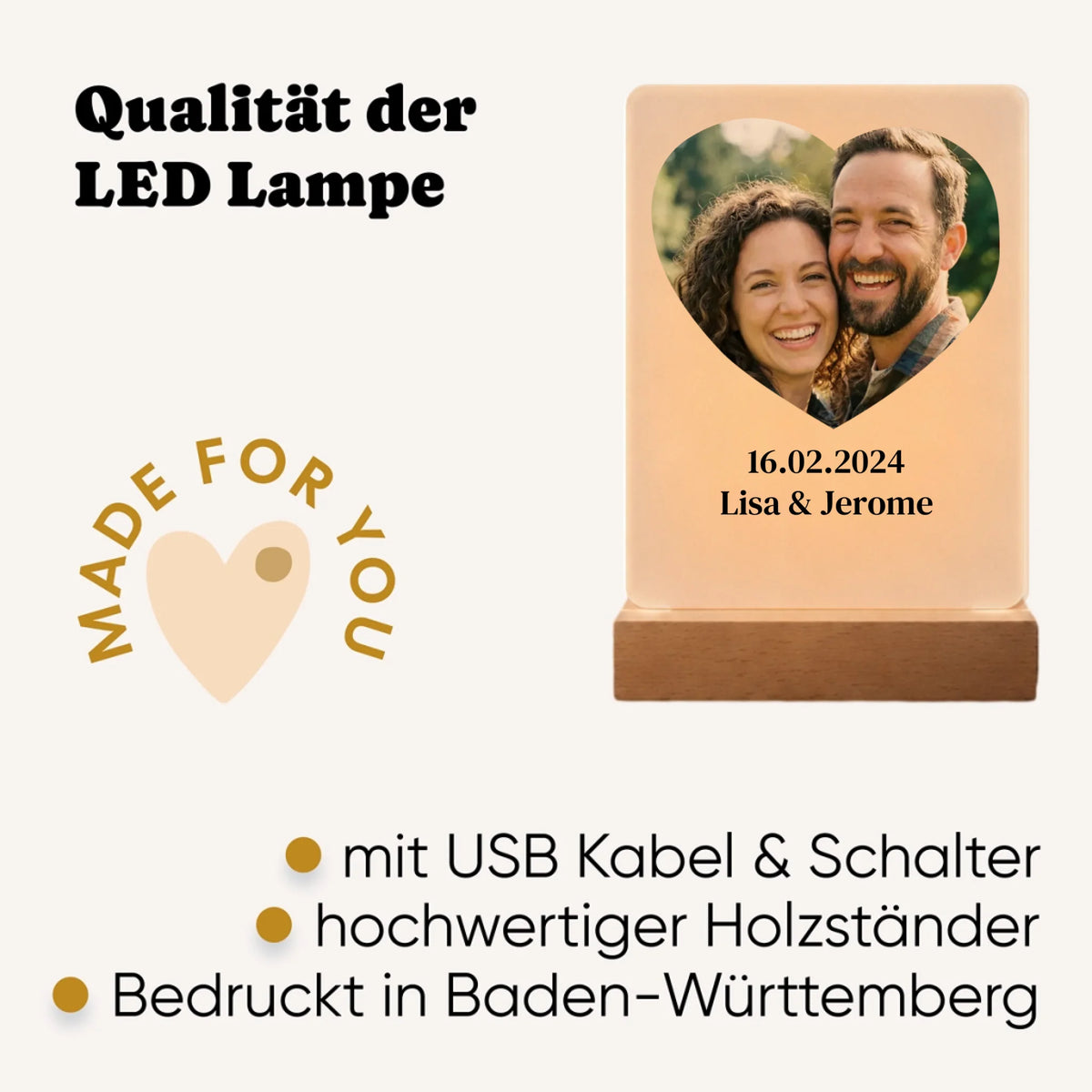 LED Lampe personalisiert