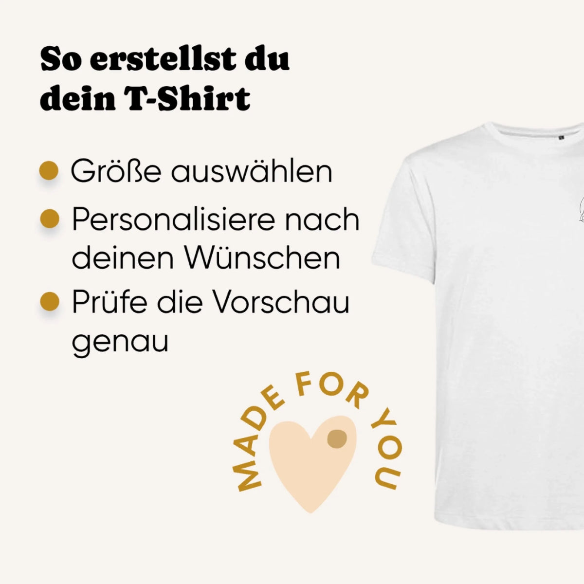 Personalisiertes T-shirt unisex - Erklärung