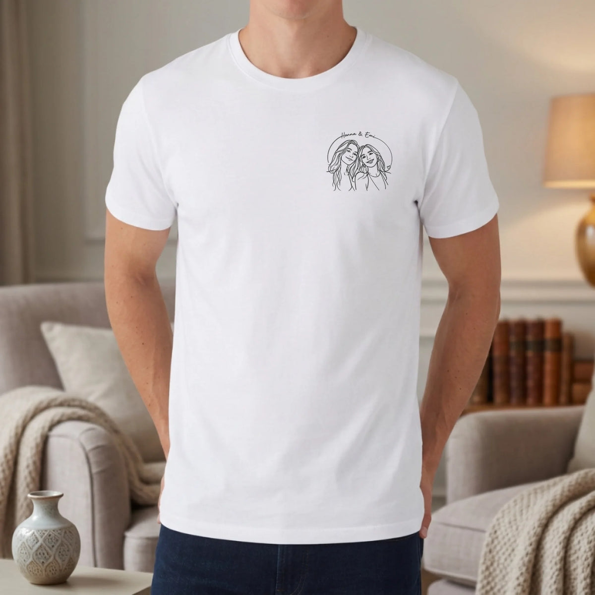 Personalisiertes T-shirt unisex - weiß