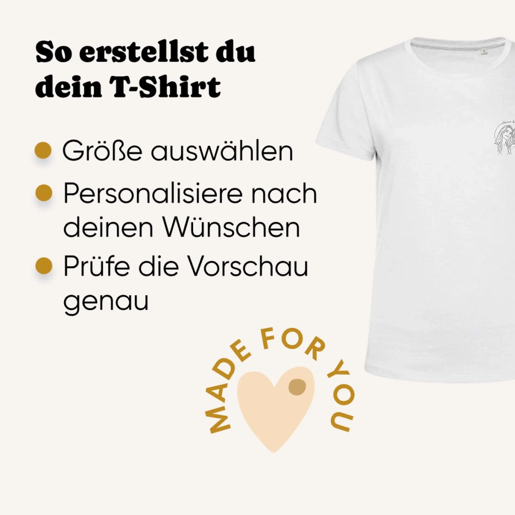 Personalisiertes T-Shirt Damen - weiss