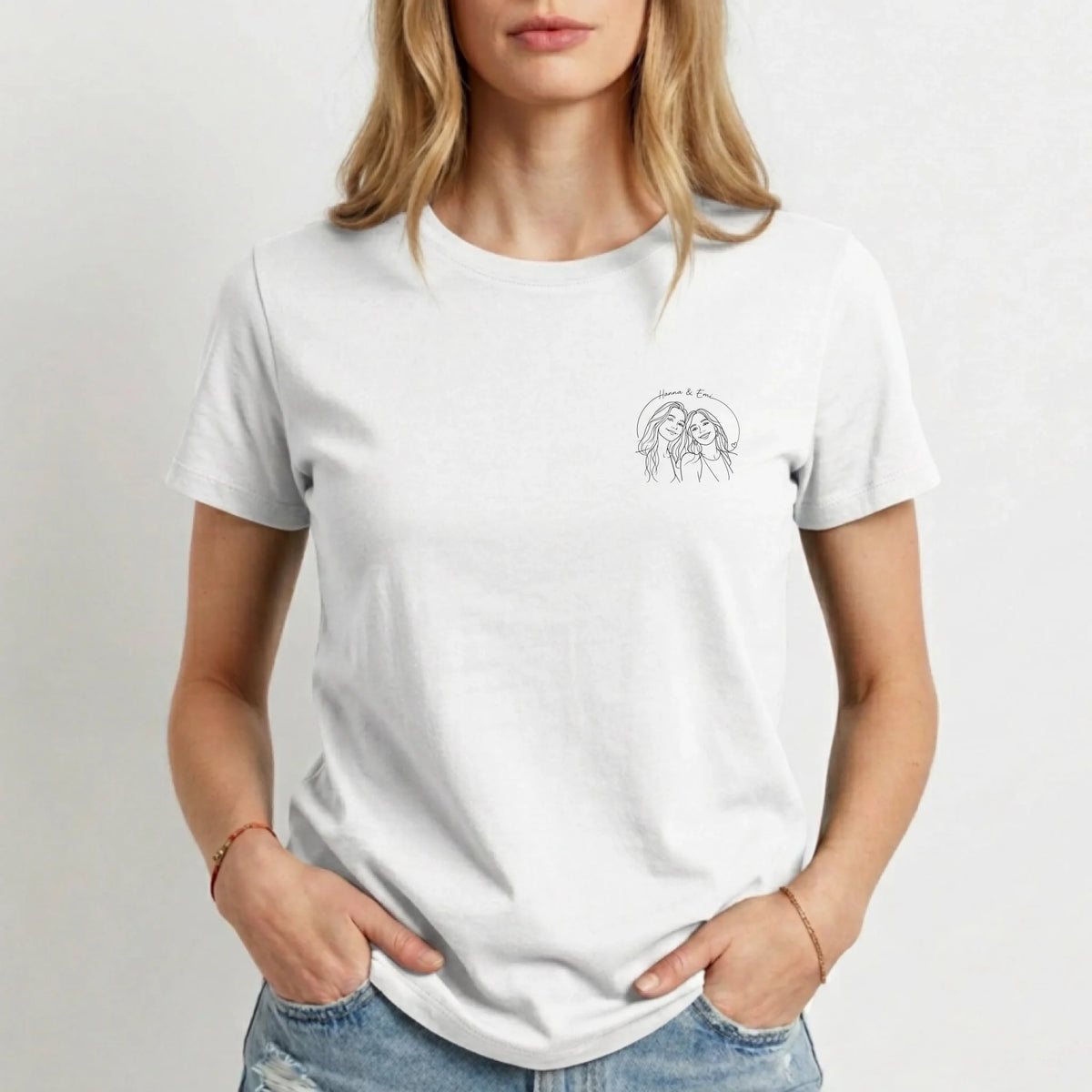 Personalisiertes T-Shirt Damen - weiss
