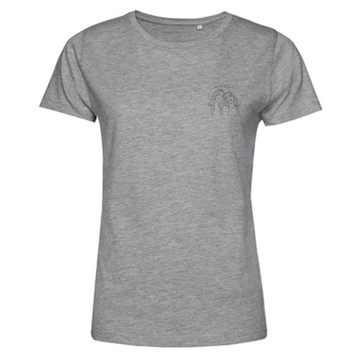 Personalisiertes T-Shirt Damen - grau