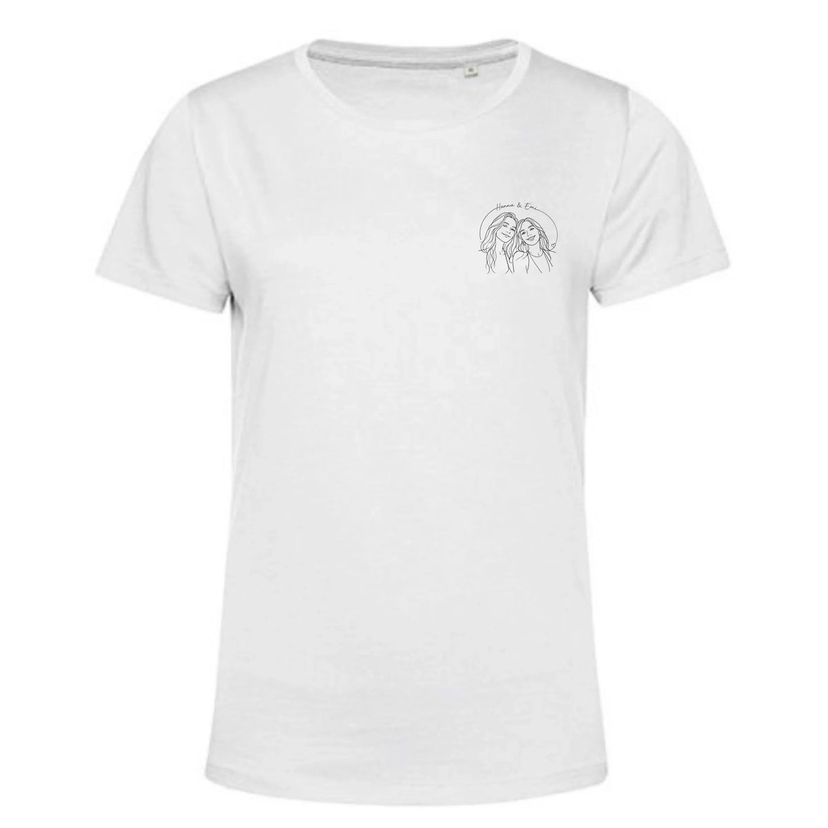 Personalisiertes T-Shirt Damen - weiß