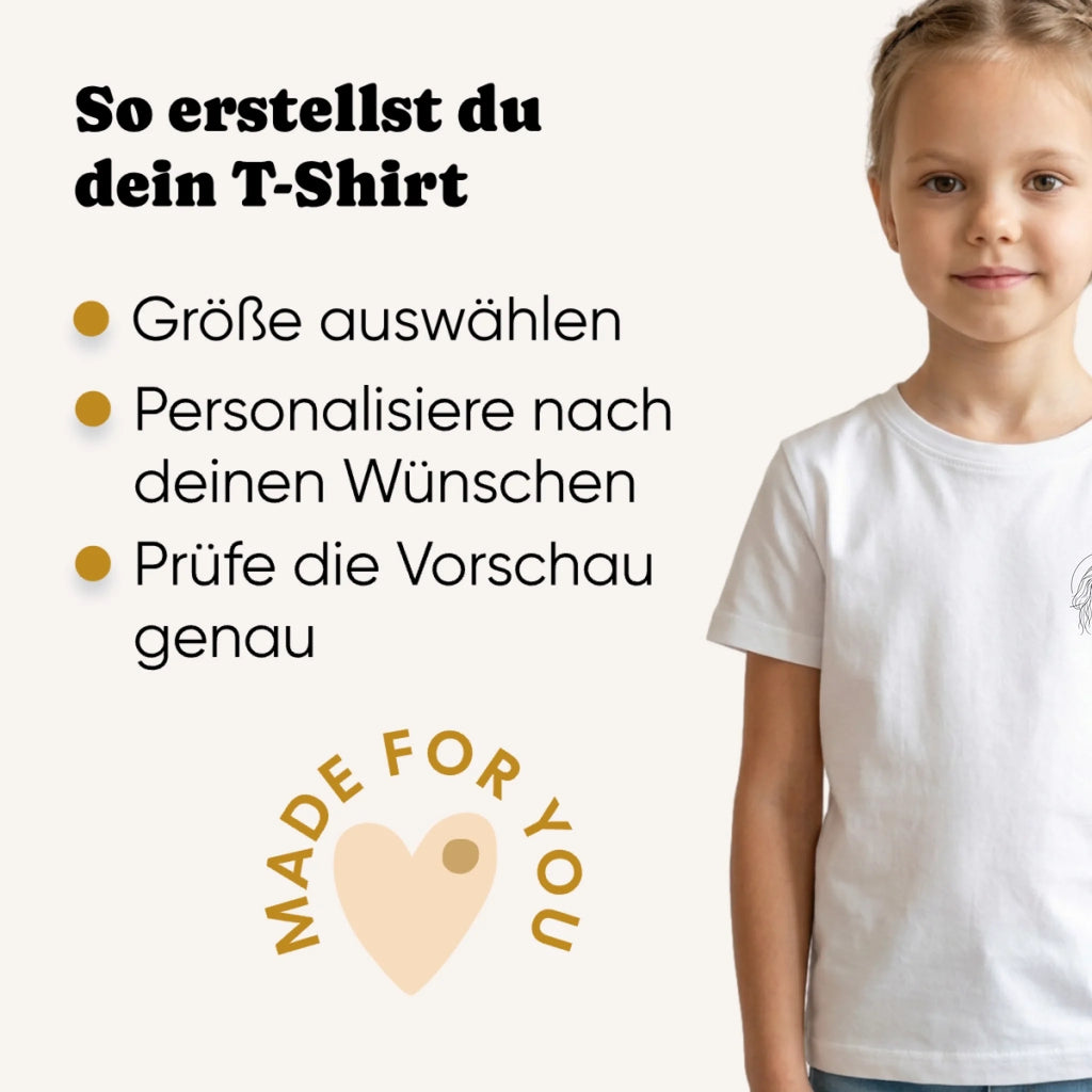 Personalisiertes T-Shirt Kids Grössentabelle