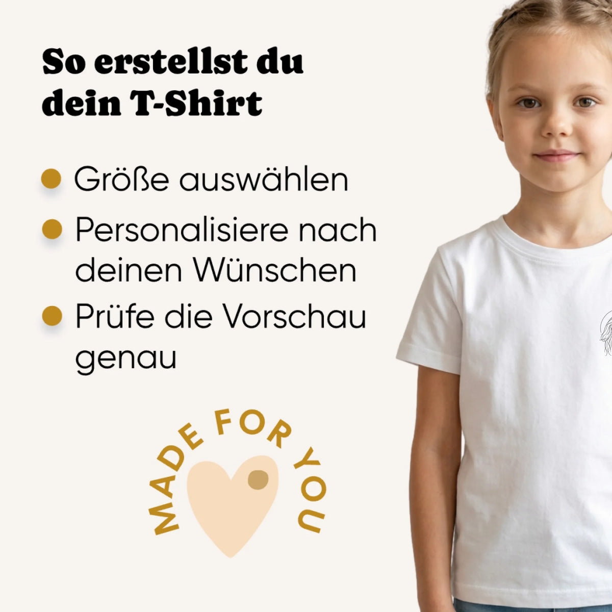 Personalisiertes T-Shirt Kids Grössentabelle