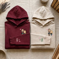 Partnerlook Hoodie rot - weiß