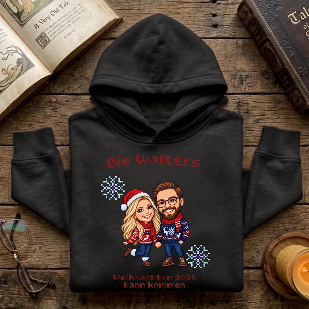 Personalisierter Hoodie schwarz