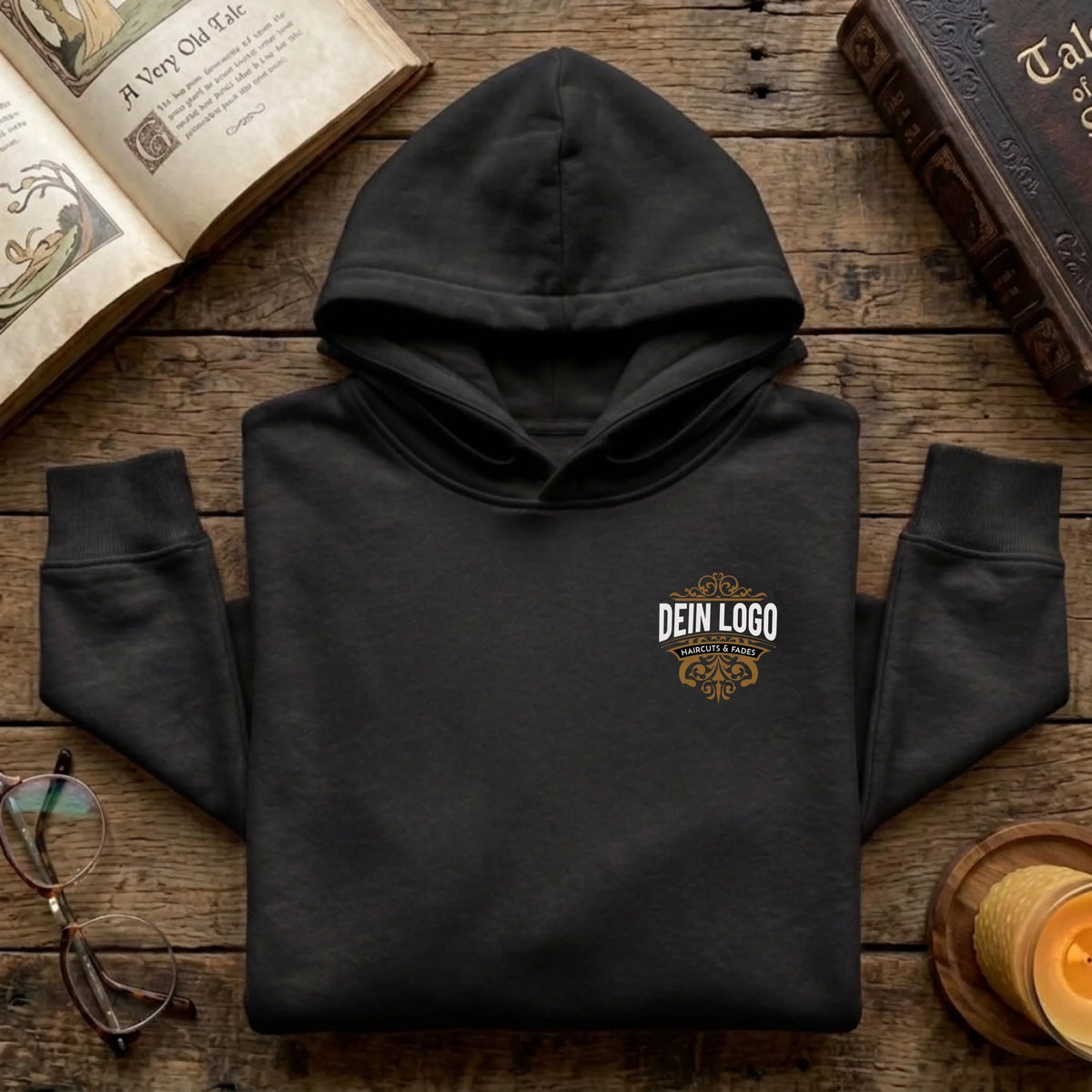 Personalisierter Hoodie schwarz