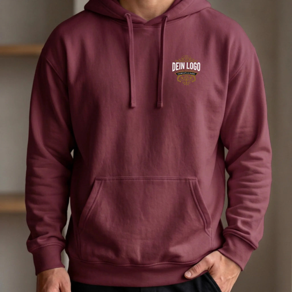 Personalisierter Hoodie rot vorn