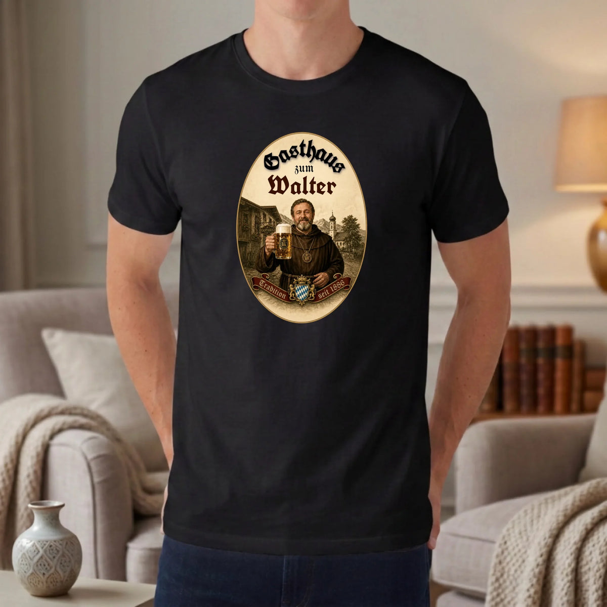 Personalisiertes T-shirt unisex - schwarz