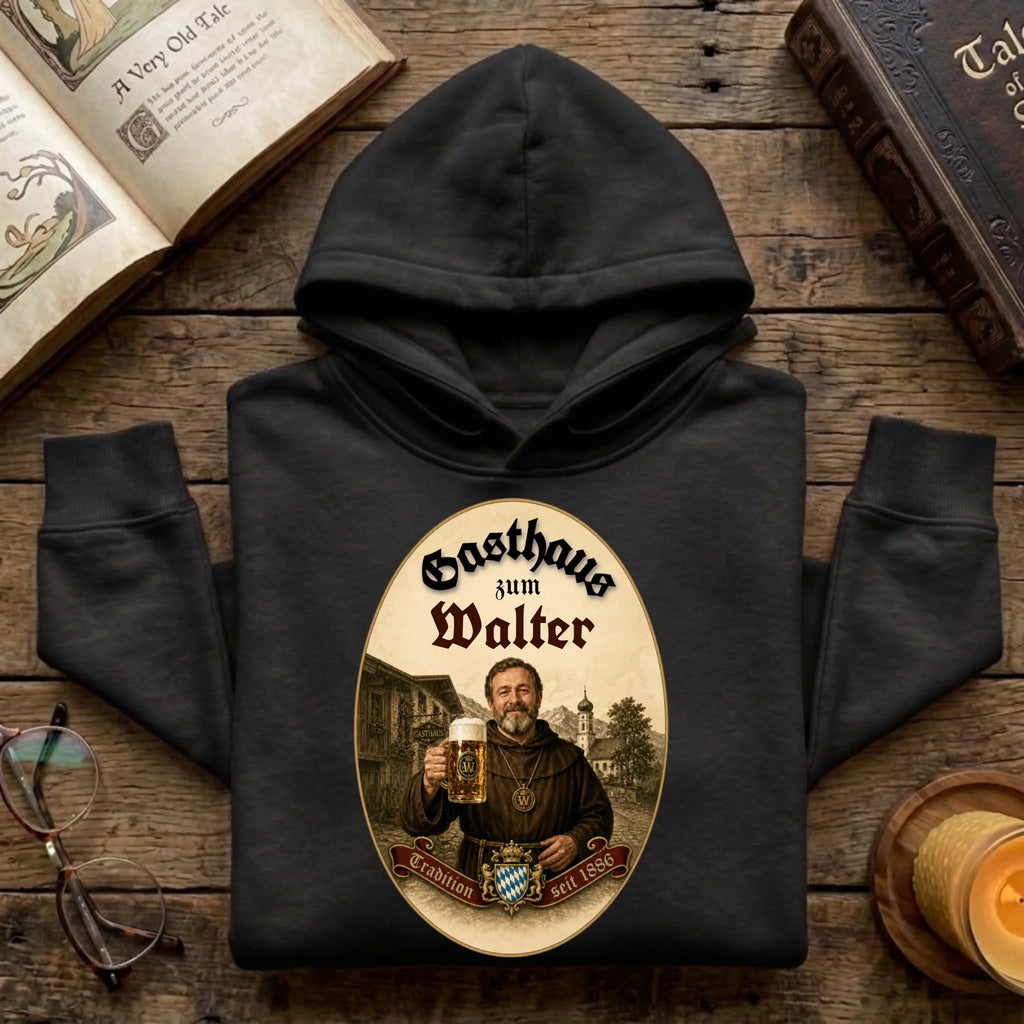 Personalisierter Hoodie schwarz