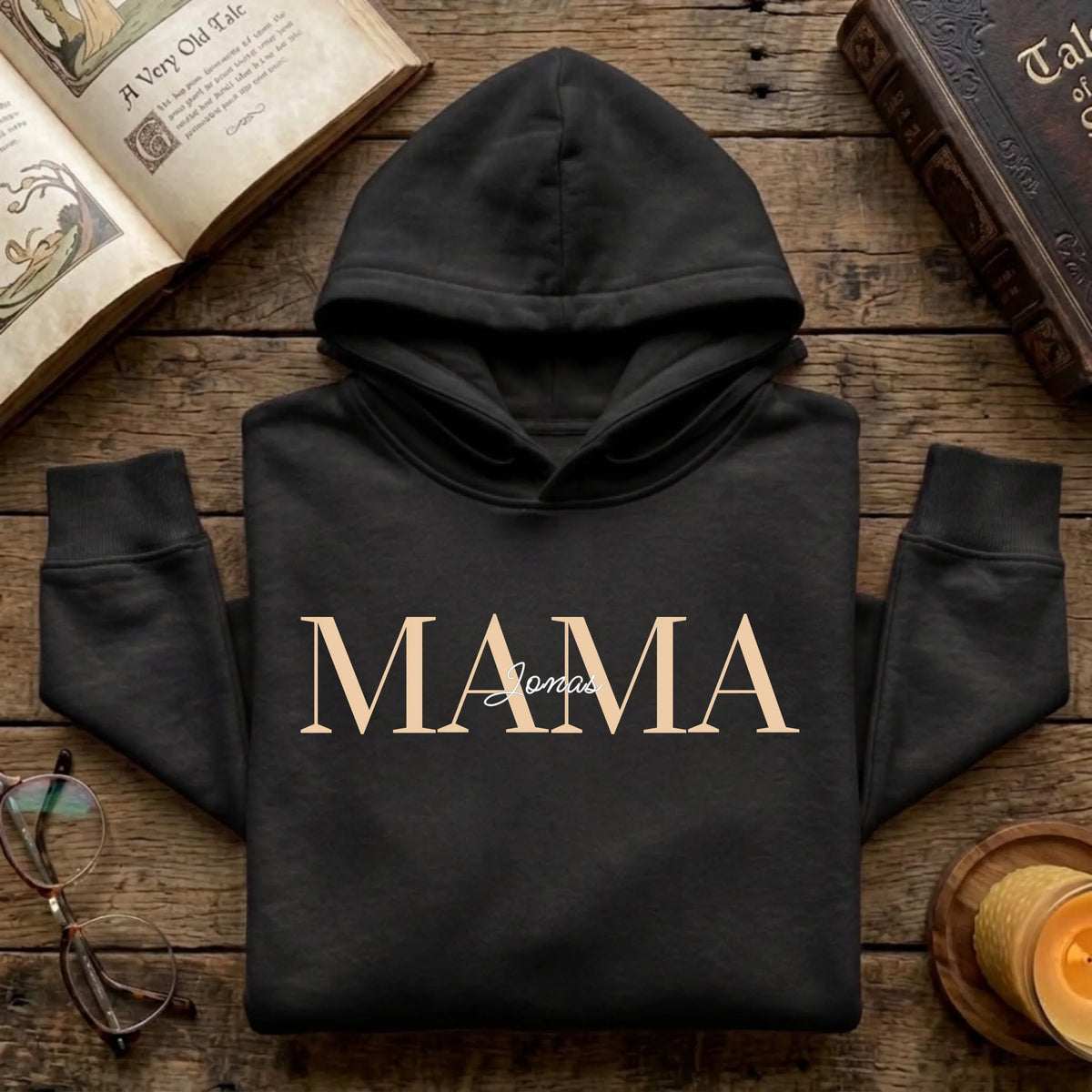 Personalisierter Hoodie schwarz