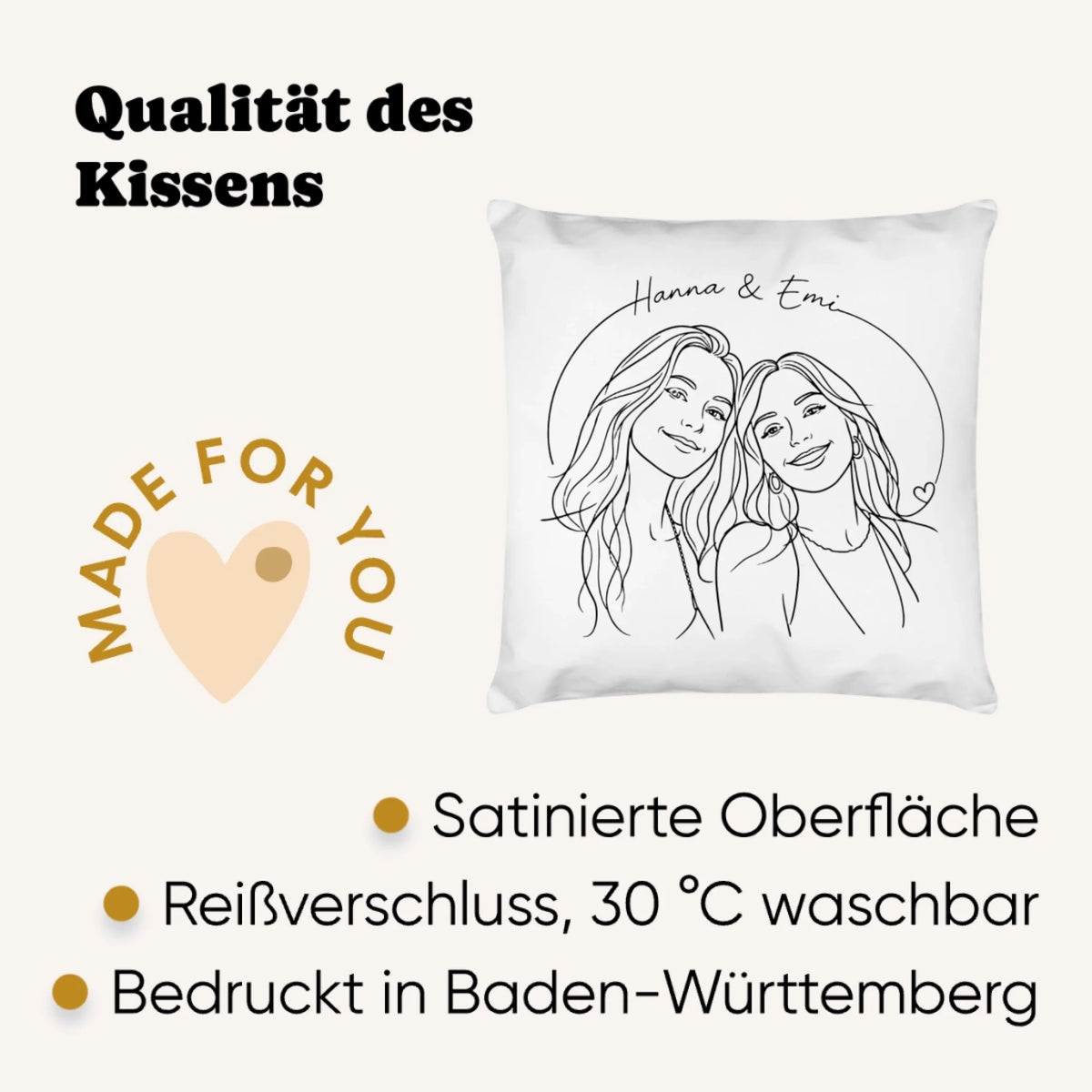 Personalisiertes Kissen