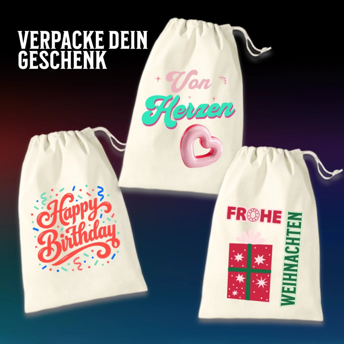 Verpackung für dein Geschenk - Säckchen