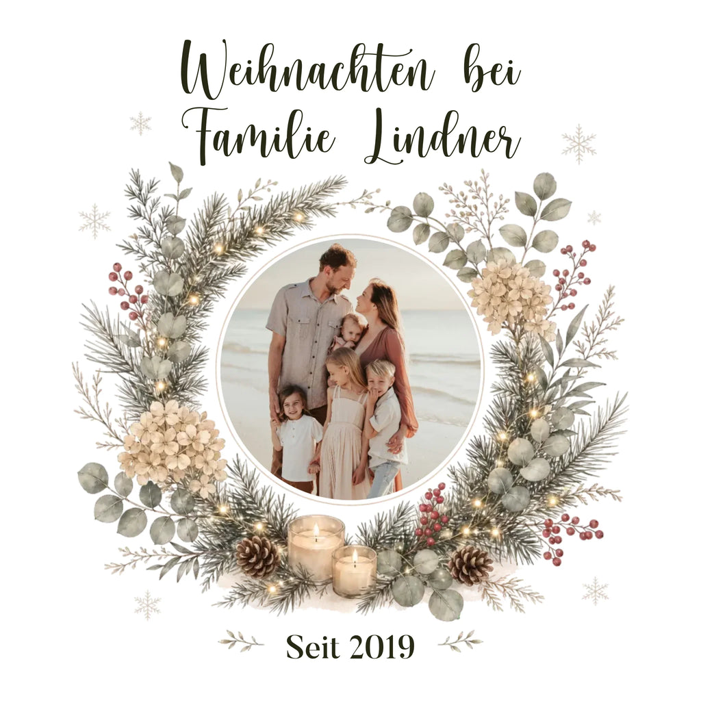 Weihnachtskissen mit Foto personalisiert