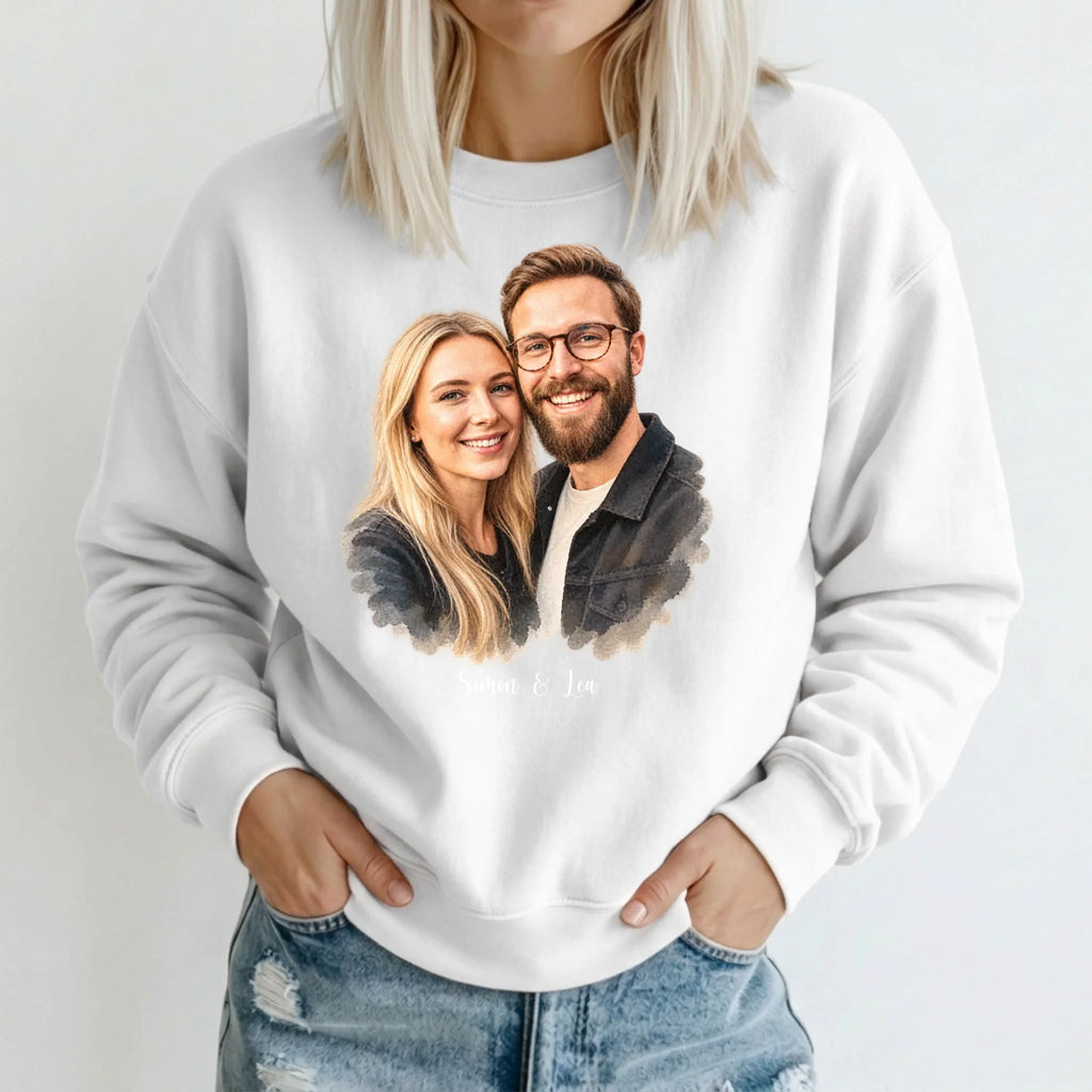 Personalisierter Sweater - weiss