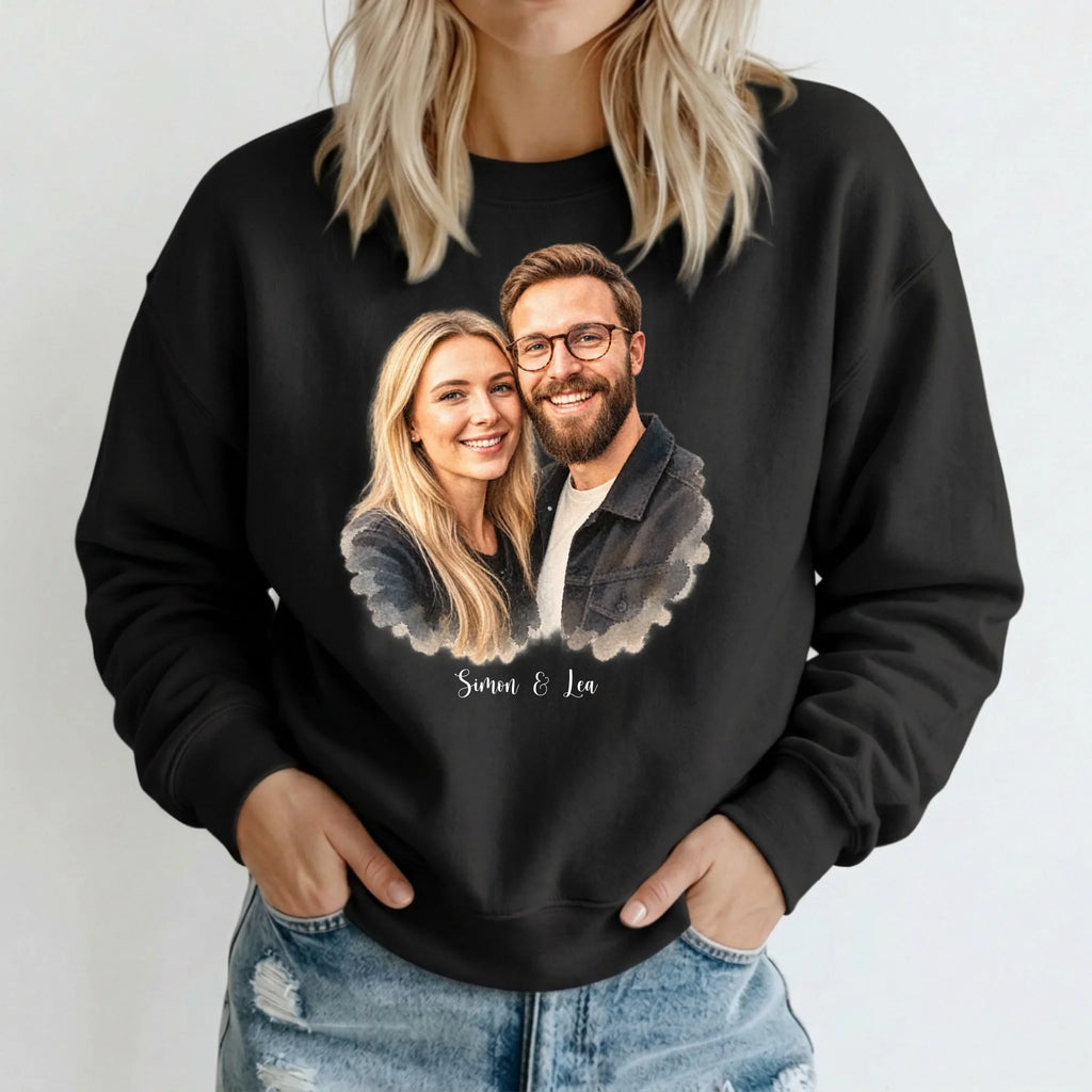 Personalisierter Sweater - schwarz