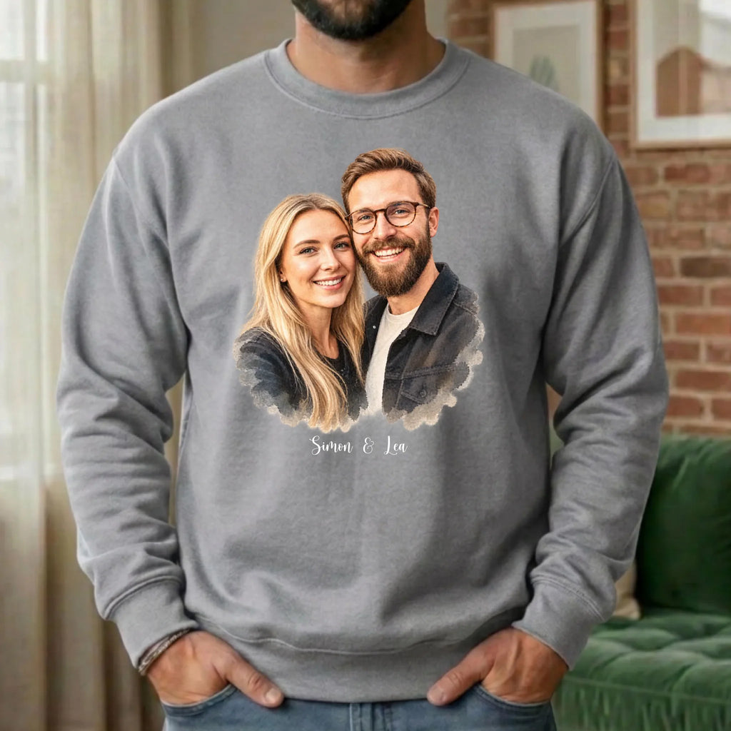 Personalisierter Sweater - grau