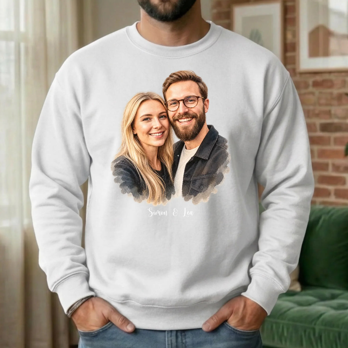 Personalisierter Sweater - weiß
