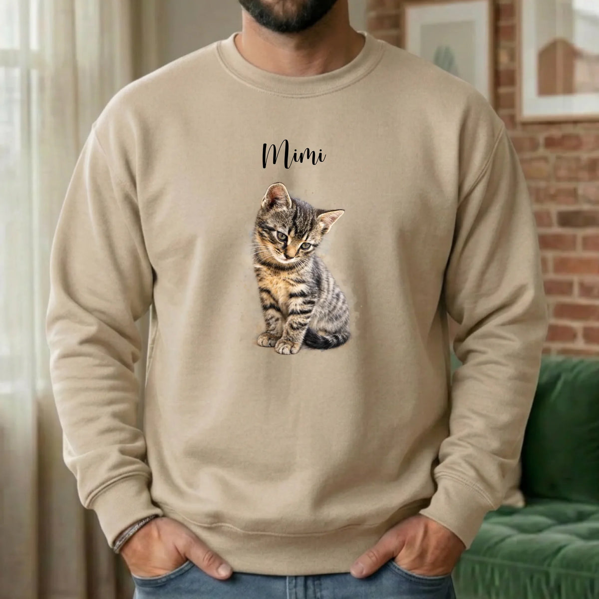 Personalisierter Sweater - beige