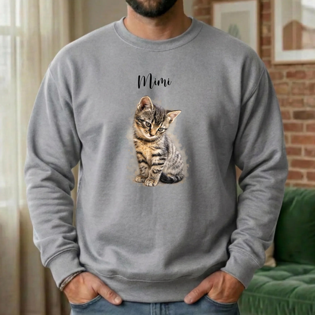 Personalisierter Sweater - grau