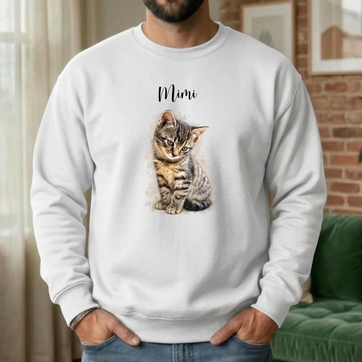 Personalisierter Sweater - weiß